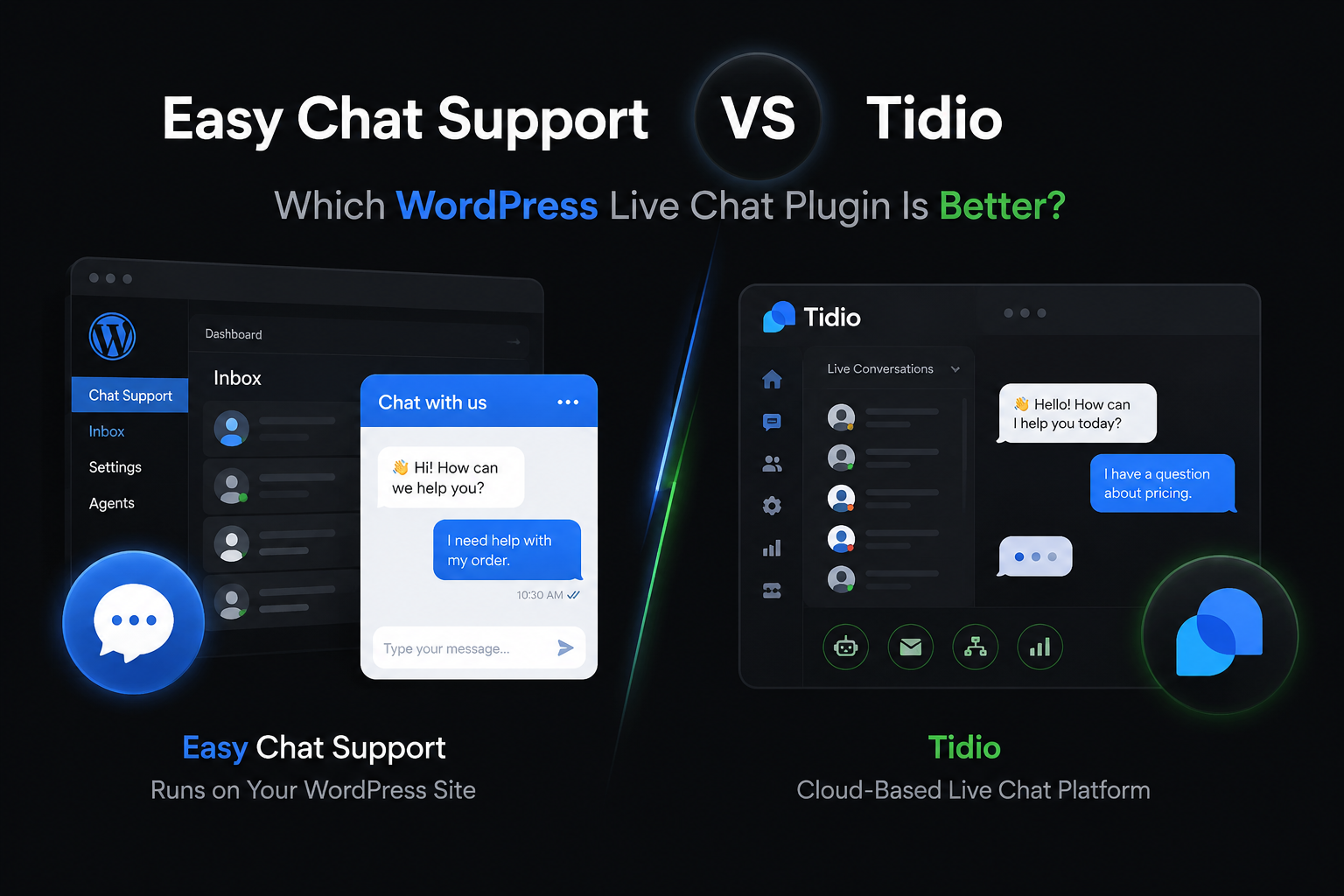 Easy Chat Support vs Tidio Which WordPress Live Chat Plugin Is Better