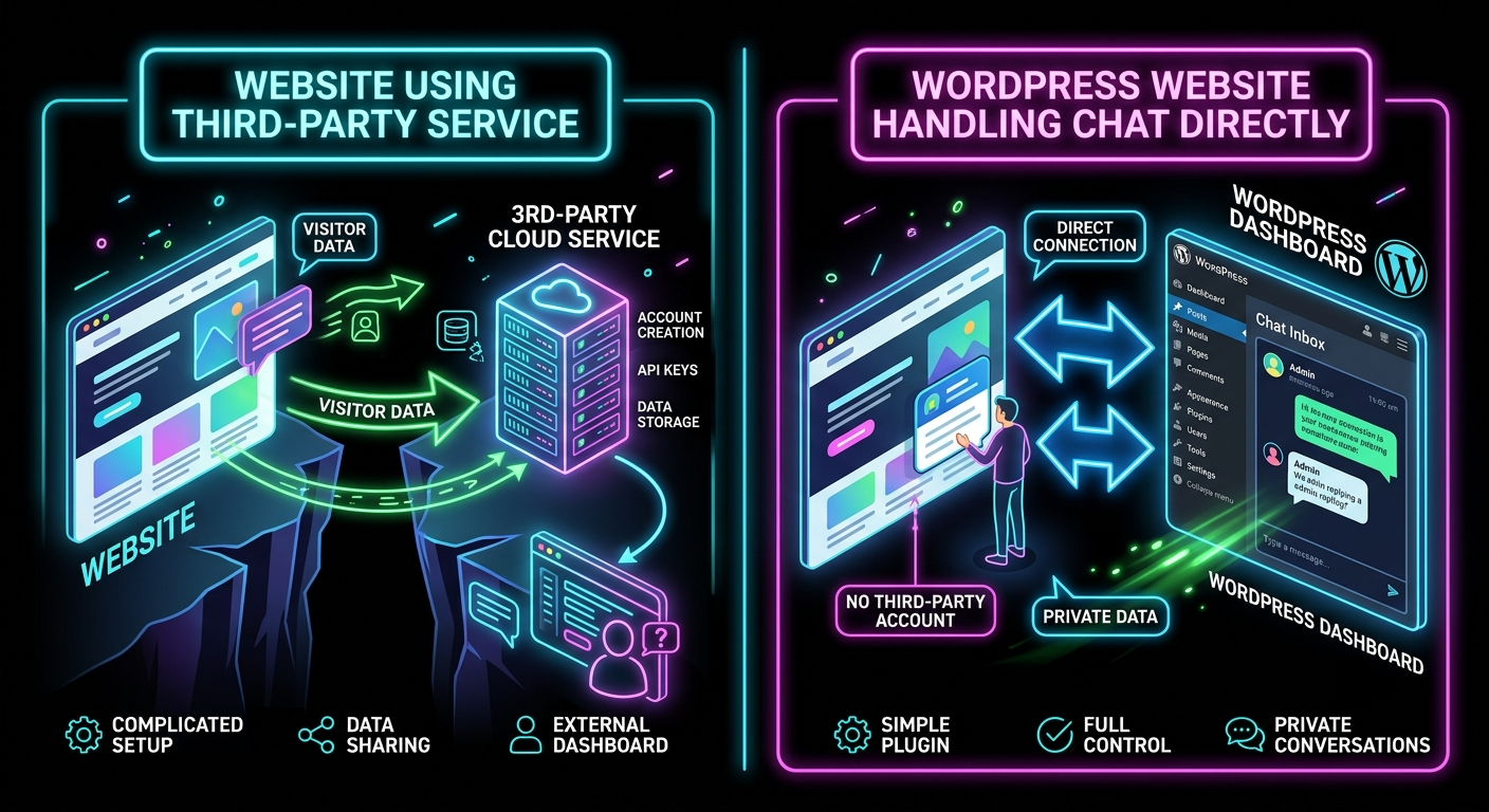 Tawk.to alternative for WordPress without third-party service